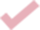 薄いピンク色のチェックマーク